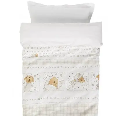 NG Baby påslakanset vagn/vagga, nalle, Nalle