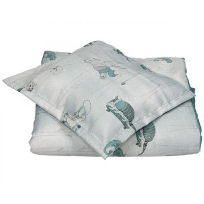 NG Baby, Påslakanset Woods&Fairytales Vagn/Vagga Petrol