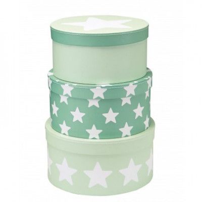 Kids Concept, Pappboxar Star 3-pack Mint
