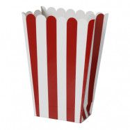 Popcornbox Röd- & Vitrandig - 6-pack
