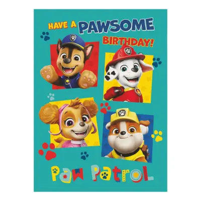 Födelsedagskort Paw Patrol Grön