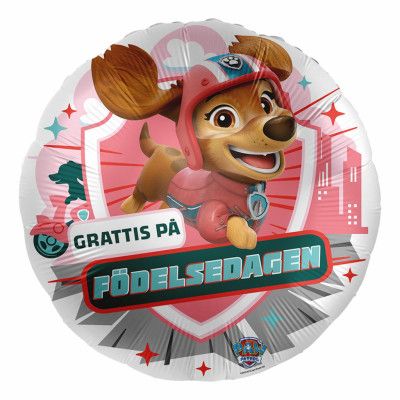 Folieballong Paw Patrol Liberty Grattis På Födelsedagen
