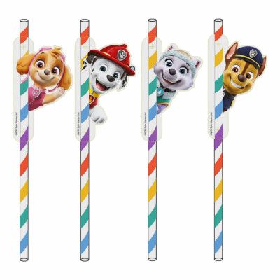 Papperssugrör Paw Patrol - 8-pack