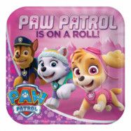 Papperstallrikar Paw Patrol Kvadrat Rosa - 8-pack