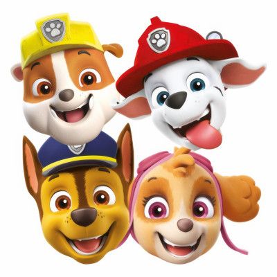 Pappmasker Paw Patrol - 8-pack