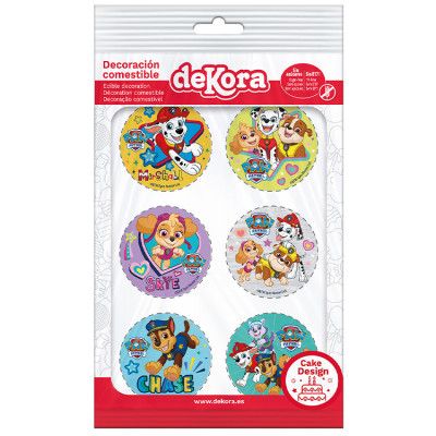 Paw Patrol Ätbara Muffinsbilder 6st x Ø5,8cm
