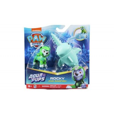 Paw Patrol Aqua Pups Figur och havsdjur Rocky
