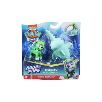 Paw Patrol Aqua Pups Figur och havsdjur Rocky