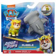 Paw Patrol Aqua Pups Figur och havsdjur Rubble