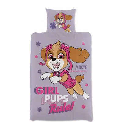 Paw Patrol Bäddset Junior Skye 120x160cm - Paw Patrol -  Leksaksaffären