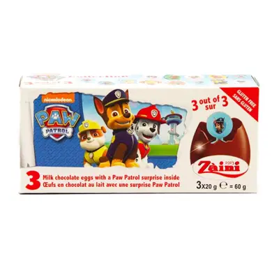 Paw Patrol Chokladägg - 3-pack
