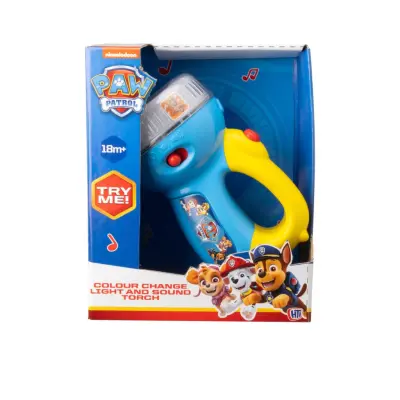 Paw Patrol Colour Change Torch - Paw Patrol -  Leksaksaffären