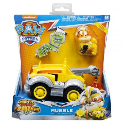 Paw Patrol Figur med fordon Deluxe Rubble