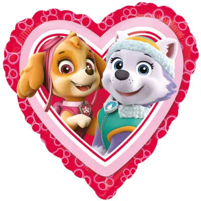 Paw Patrol Folieballong Hjärta 43cm