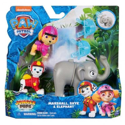 Paw Patrol Jungle Pups Marshall, Skye och Elefant