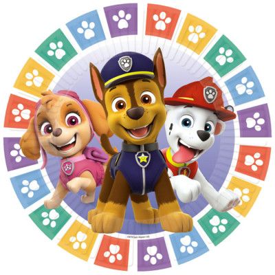 Paw Patrol Pappersassiette 18cm 8-pack