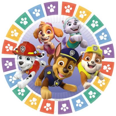 Paw Patrol Papperstallrik 23cm 8-pack