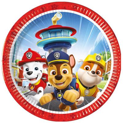 Paw Patrol Räddningshjältar Pappersassiette 20 cm 8-pack