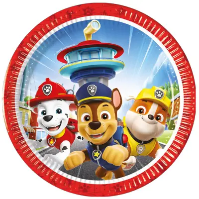 Paw Patrol Räddningshjältar Pappersassiette 20 cm 8-pack