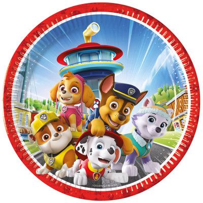 Paw Patrol Räddningshjältar Papperstallrik 23 cm 8-pack