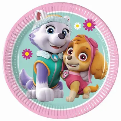 Paw Patrol Skye&Everes Assietter 20 cm 8-pack