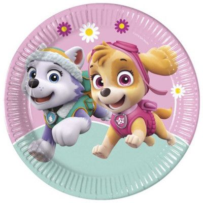 Paw Patrol Skye&Everest Papperstallrik 23cm 8-pack