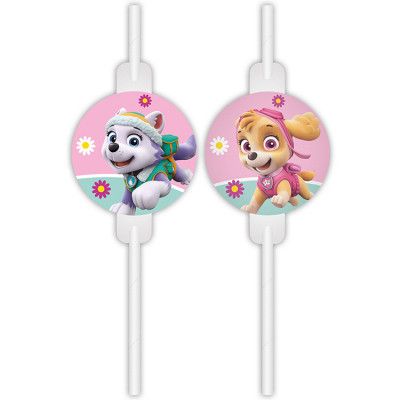 Paw Patrol Skye&Everest Sugrör 4-pack