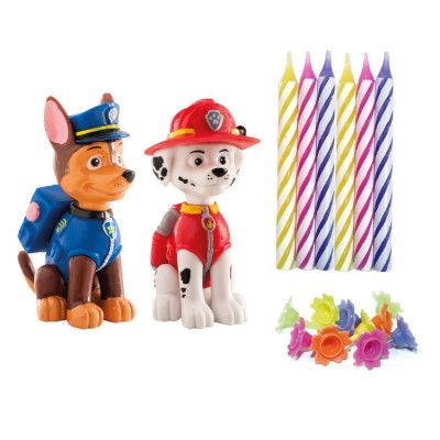 Paw Patrol Tårtdekorationer + 10st Tårtljus