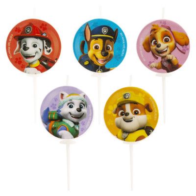 Paw Patrol Tårtljus 5-pack Ø3cm