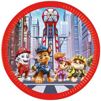 Paw Patrol The Movie Tallrikar 23 cm 8-pack