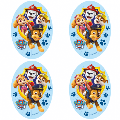 Sockerdekorationer Paw Patrol 4-pack