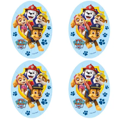 Sockerdekorationer Paw Patrol 4-pack
