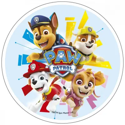 Tårtbild Paw Patrol - Kompisar på språng