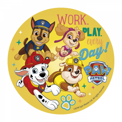 Tårtbild Paw Patrol - På språng 20 cm