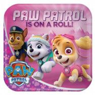 Tallrikar Paw Patrol pink 8-pack