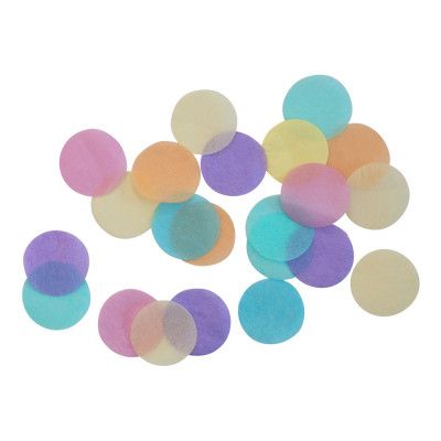 Konfetti Rund Pastell Regnbåge - 15 gram
