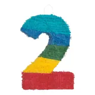 Pinata Siffra Regnbågsfärgad - Siffra 2