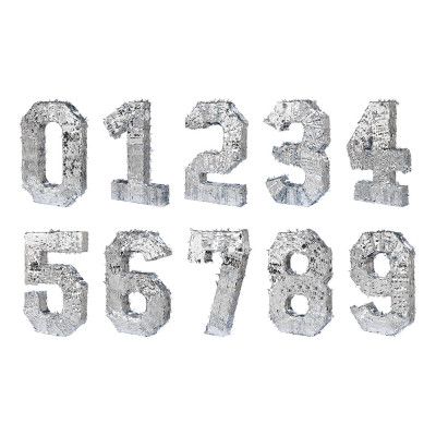 Pinata Siffror Silver