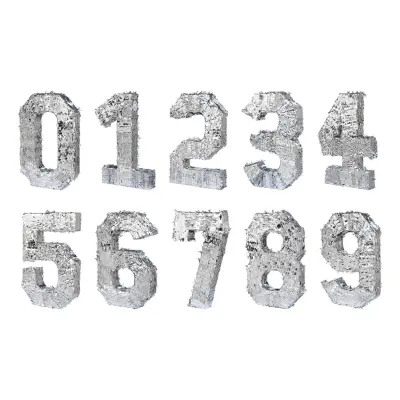 Pinata Siffror Silver - Siffra 0