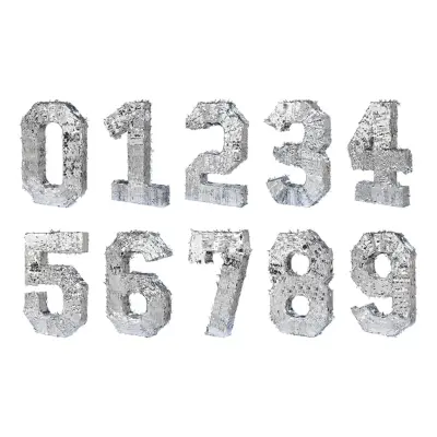 Pinata Siffror Silver - Siffra 1
