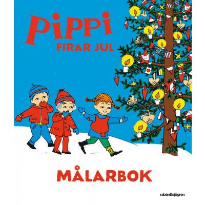 Astrid Lindgren Pippi firar jul (Målarbok)