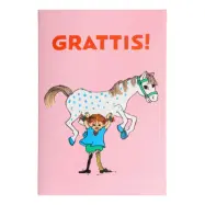 Gratulationskort Pippi Långstrump Grattis