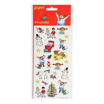 Julklistermärken Pippi Långstrump