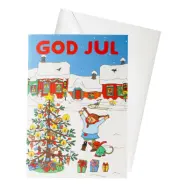 Julkort Pippi Långstrump