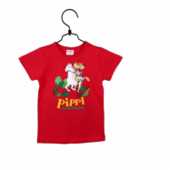 Pippi Långstrump Galoppera Röd T-shirt