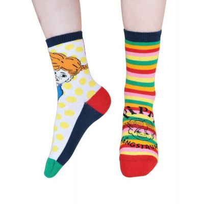 Pippi Långstrump Granna Strumpor 2-pack (Röd)