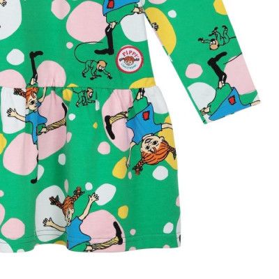 Pippi Långstrump Hjulning Klänning (Grön)