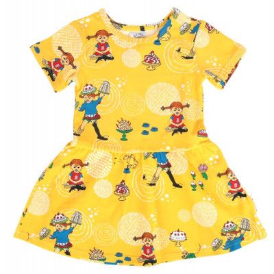 Pippi Långstrump Kalas Klänning (Gul) (92)