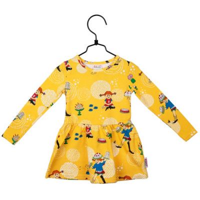 Pippi Långstrump Kalas Klänning Lång Ärm (110)