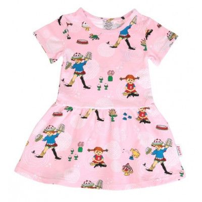 Pippi Långstrump Kalas Klänning (Rosa)